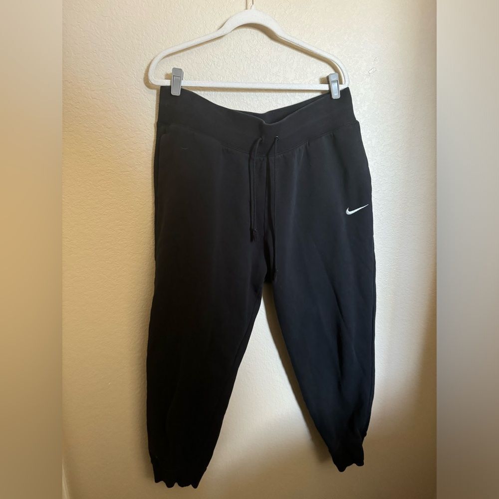 NIKE Terry Jogger Tapered Leg Pant Sz XL in Black Womens Plus Size